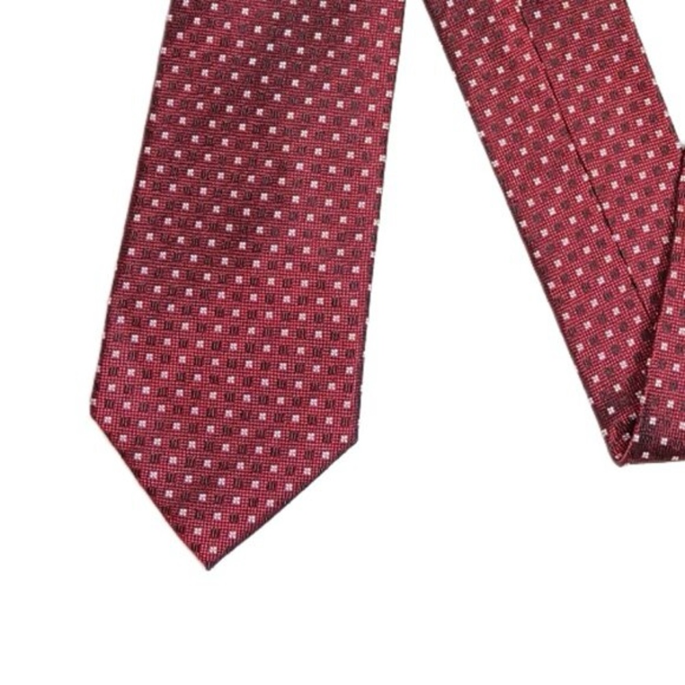 JOHN W. NORDSTROM Elegant Red Patterned Men's SILK Tie